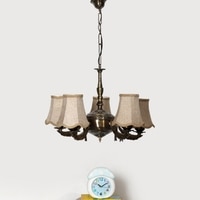 Devansh Black Wall Mounted Lamp With Off-White Cotton Shade