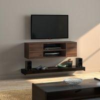 Astrid Engineered Wood Wall Mounted TV Unit in Black Finish