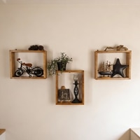 Arthur Iii Rectangular Shaped Set Of 3 Wooden Wall Shelves