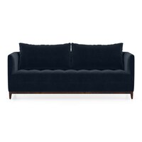 Florence Luxe 3 Seater Fabric Sofa in Sea Port Blue Velvet Colour