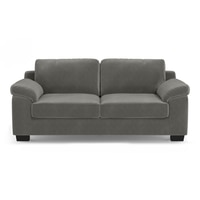 Esquel Luxe 3 Seater Fabric Sofa in Ash Grey Velvet Colour