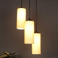 Mathias Off White Fabric Cluster Hanging Light