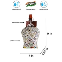 Devansh Solid Wood Electric Wall Light in Brown Colour with Multi Shade Count of 1 Light