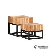 Harlin Solid Wood Nested Tables - Set of 2