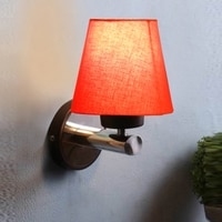 Devansh Metal Electric Wall Light in Orange Colour with Orange Shade Count of 1 Light