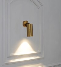 Ortega 18-Watt Outdoor Adjustable Wall Light In Brass Finish