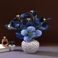 White Corrugated Pear shaped Ceramic Vase