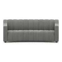 Sienna 3 Seater Fabric Sofa in Ash Grey Velvet Colour