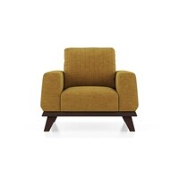 Granada Essential 1 Seater Fabric Sofa In Ochre