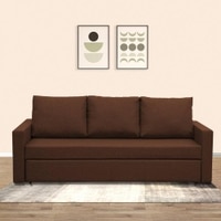 Akron 3 Seater Pull Out Sofa cum Bed  in Brown Colour