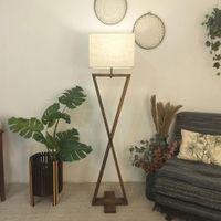 Infinity Beige Jute Floor Lamp with Beige Jute Base