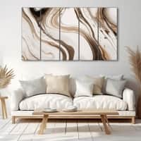 The Castle Decor Marble Abstract Art Wall Painting Wooden Framed  Painting 27x48 Inch Style 5
