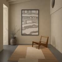 Jaipur Rugs Geometric Jute 5x7 Feet Peach And Mocha Dhurrie Carpet For Living Room And Home