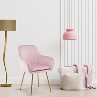 Hilsa Fabric Accent Chair in Pink Colour