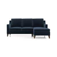 Abbey Sectional Sofa (Colour : Cobalt, Cushion : Hard, Seater : Right Aligned 2 Seater + Right Aligned Chaise)