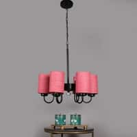 Devansh Solid Wood Electric Wall Light in Red Colour with Red Shade Count of 1 Light