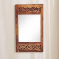 Mercury Solid Wood Mirror in Honey