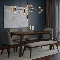 Taarkashi Dining Bench american walnut Colour gainsboro grey American walnut