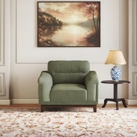 Colby 1 Seater Fabric Sofa In Forest Green Colour