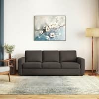Apollo 3 Seater  Fabric Sofa In Stone Grey Velvet Colour