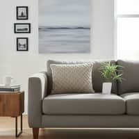 Crest Oatmeal Knitted Cushion Cover  16X16 Inches