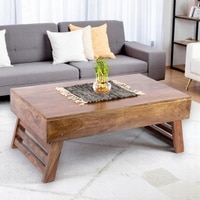 Kassel Sheesham Wood Coffee Table In Teak Finish
