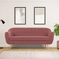 Colam Velvet 3 Seater Sofa in Pink Colour