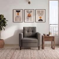 Winston 1 Seater Fabric Sofa in Yessica Grey Colour