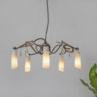 Nolan 5 Light White Glass Chandelier