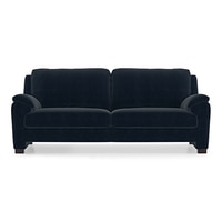 Farina Sofa Set (Colour: Sea Port Blue Velvet, Seater: 3+2+1)