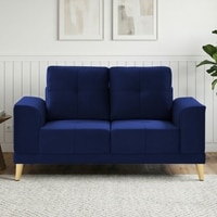 Nency Velvet 2 seater Sofa Navy Blue