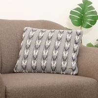 Margot Grey Cotton Cushion Cover 16X16  Inches