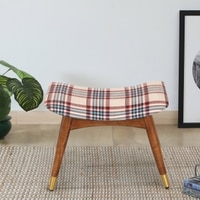 Zuno Checks Print Seating Stool