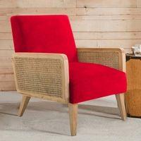 Evant Ratan Accent Chair in Red Colour