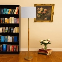 Devansh Wood & Metal Floor Lamp