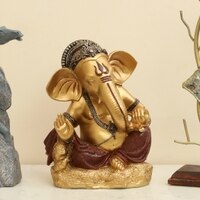 Manik Polyresin Figurine in Gold Colour
