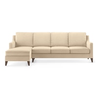 Abbey Sectional Sofa (Colour : Birch Beige, Cushion : Hard, Seater : Left Aligned 3 Seater + Left Aligned Chaise)