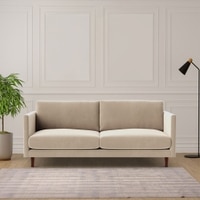 Tharoli Velvet 2 Seater Sofa Cream Colour