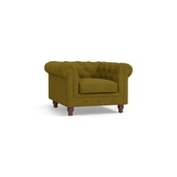 Winchester Premium 1 Seater Fabric Sofa in Olive Green Colour