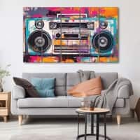 The Castle Decor Colour Music Radio Wall Art Set of 5 27x48 Inch