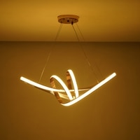 Noleon Rose Gold 3 Colour Led Chandelier Ceiling Light