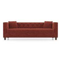 Windsor 3 Seater Fabric Sofa (Colour: Dark Coral)