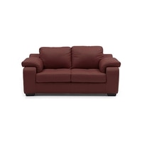 Trissino 2 Seater Leather Sofa In Wine Colour