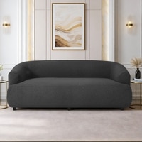 Morgen Boucle Fabric 3 Seater Sofa In  Dark Grey