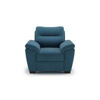 Adelaide Luxe 1 Seater Fabric Sofa in Colonial Blue Colour