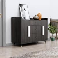 Hexa Red Multipurpose Storage Cabinet With 3 Drawer 2 Door in Flower Wenge Colour