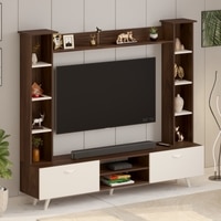 Bluewud Pinn Engineered Wood Tvcabinet In Brown Maple & White Finish