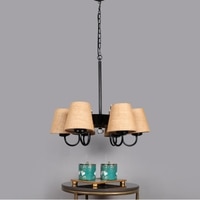 Devansh Black Wall Mounted Lamp With Off-White Cotton Shade