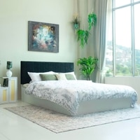 Samskara Bed With Premium Leatherette Fabric And Hydraulic Storage - Queen Bed