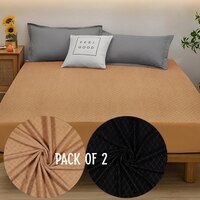 Premium Jacquard Polyester Fabric  Single Bed  Waterproof Mattress Protector  Bed Cover 75x36  Pack of 2